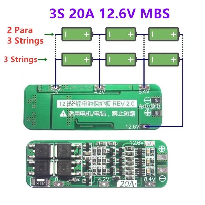 Drone Battery 3S - لوحة حماية شحن بطارية الليثيوم 3S