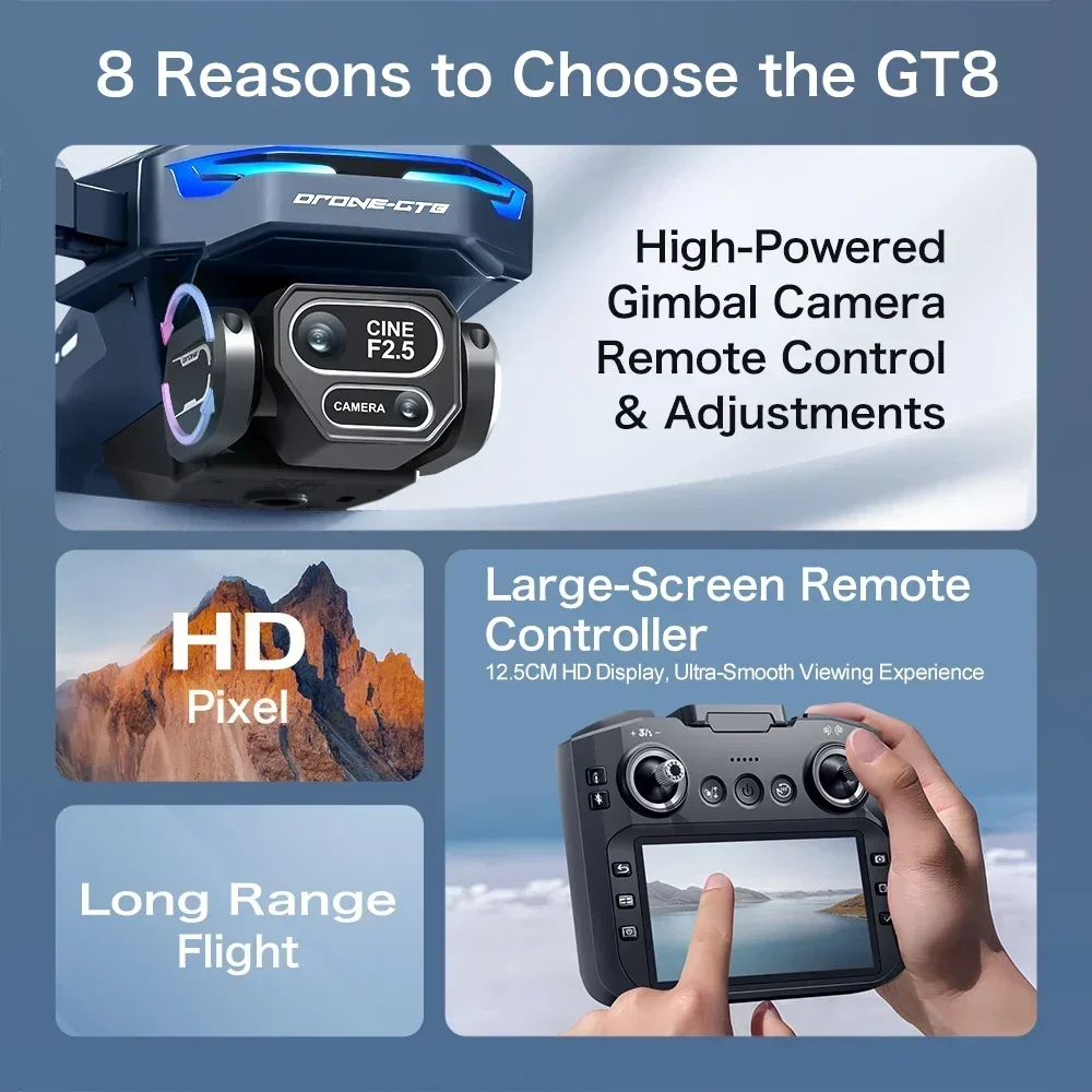 الطائرة بدون طيار 4K HD GT8 كا - مراجعة Jjrc Drone X12 وسعره