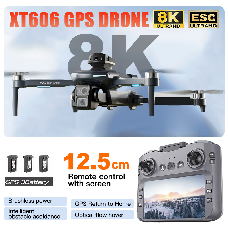 طائرة بدون طيار XT606 MAX 3 مع - مراجعة Jjrc Drone X12 وسعره