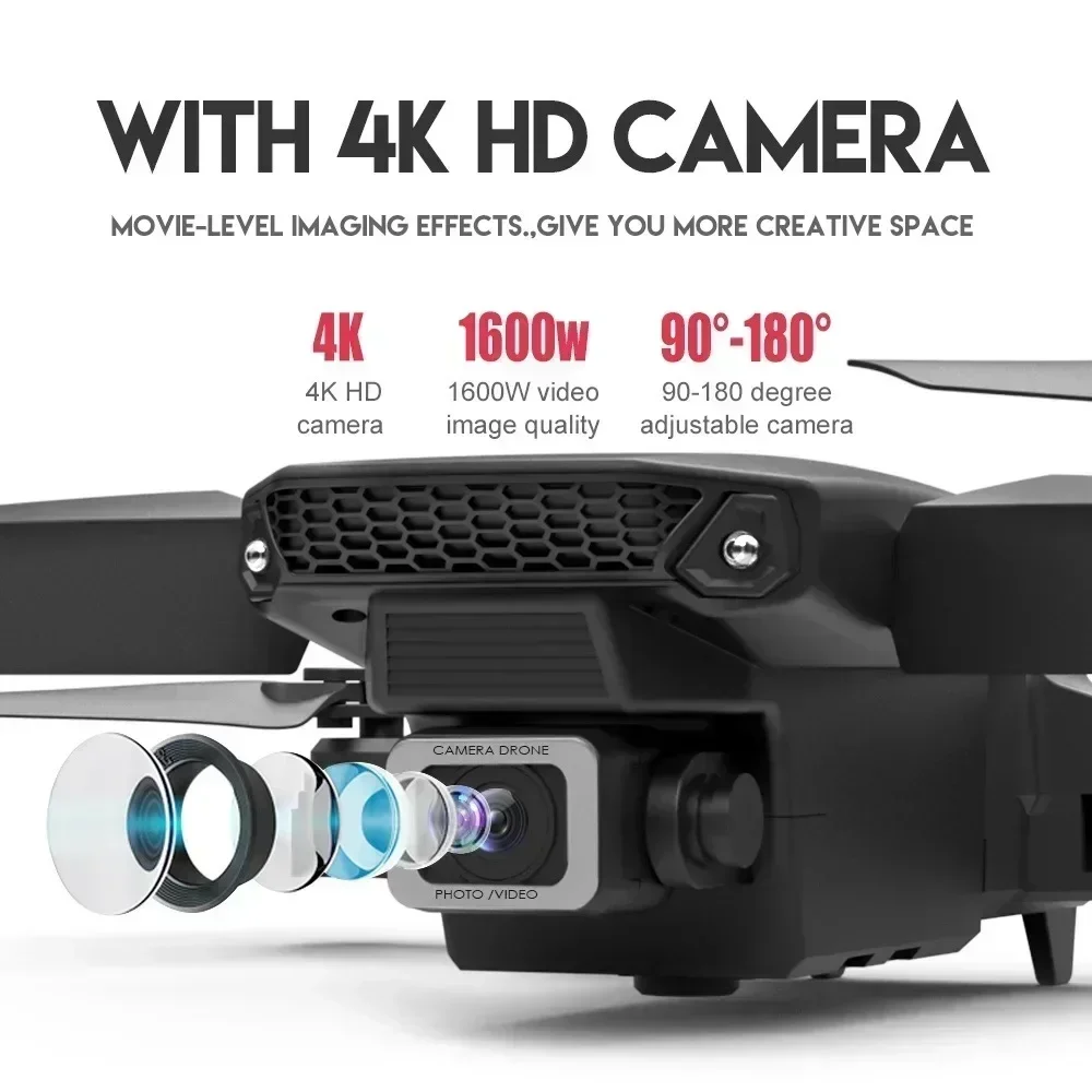 E88 Pro WIFI FPV الطائرة بدون  - مراجعة Drone Battery Case وسعره
